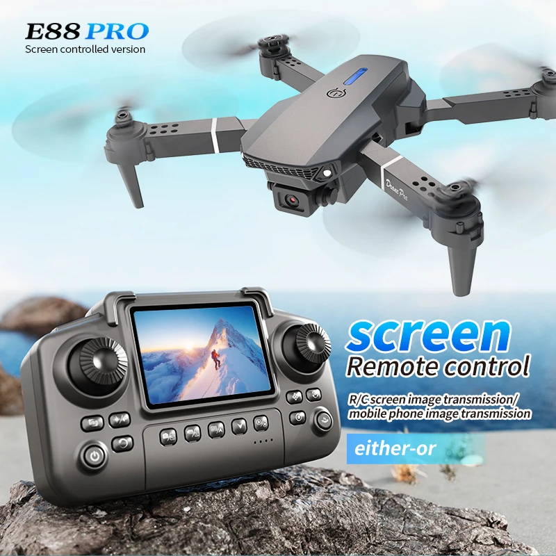 Drone Surveying - โดรนรุ่น Professional E88 PRO พร้อมหน้าจอ กล้อง